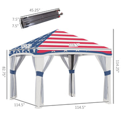 Height Adjustable Instant Tents,Pop Up Canopy Tent with Netting,with Wheeled Carry Bag and 4 Sand Bags for Outdoor