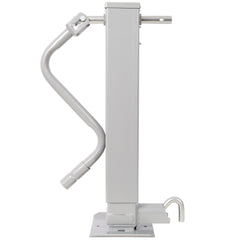 Weld On Trailer Jack, 12,000 lbs. Capacity, Sidewind Crank, No Mount Square Jack Tube,26 Inch Travel, Heavy-Duty Square Tube, GRAY Color