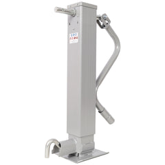 Weld On Trailer Jack, 12,000 lbs. Capacity, Sidewind Crank, No Mount Square Jack Tube,26 Inch Travel, Heavy-Duty Square Tube, GRAY Color