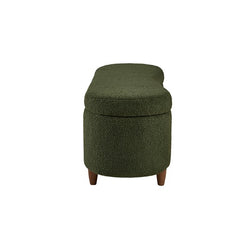 Boucle Flip Top Storage Bench Green See below