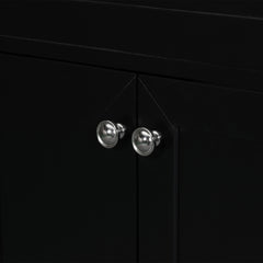 36" Bathroom Vanity with Sink Combo, Black Bathroom Cabinet with Drawers, Solid Frame and MDF Board