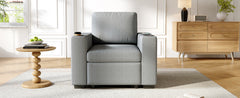 35.4" Modern Sofa Pull-out Sofa Bed Sofa Couch Single Sofa Chair for Living Room, Gray