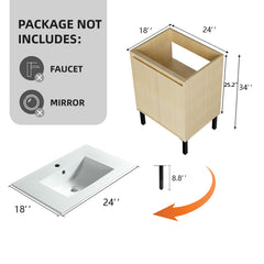 24 Inch Bathroom Vanity without Sink