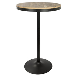 Dakota Industrial Adjustable Bar / Dinette Table in Black by LumiSource