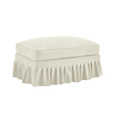 Ottoman Chenille -Beige+White