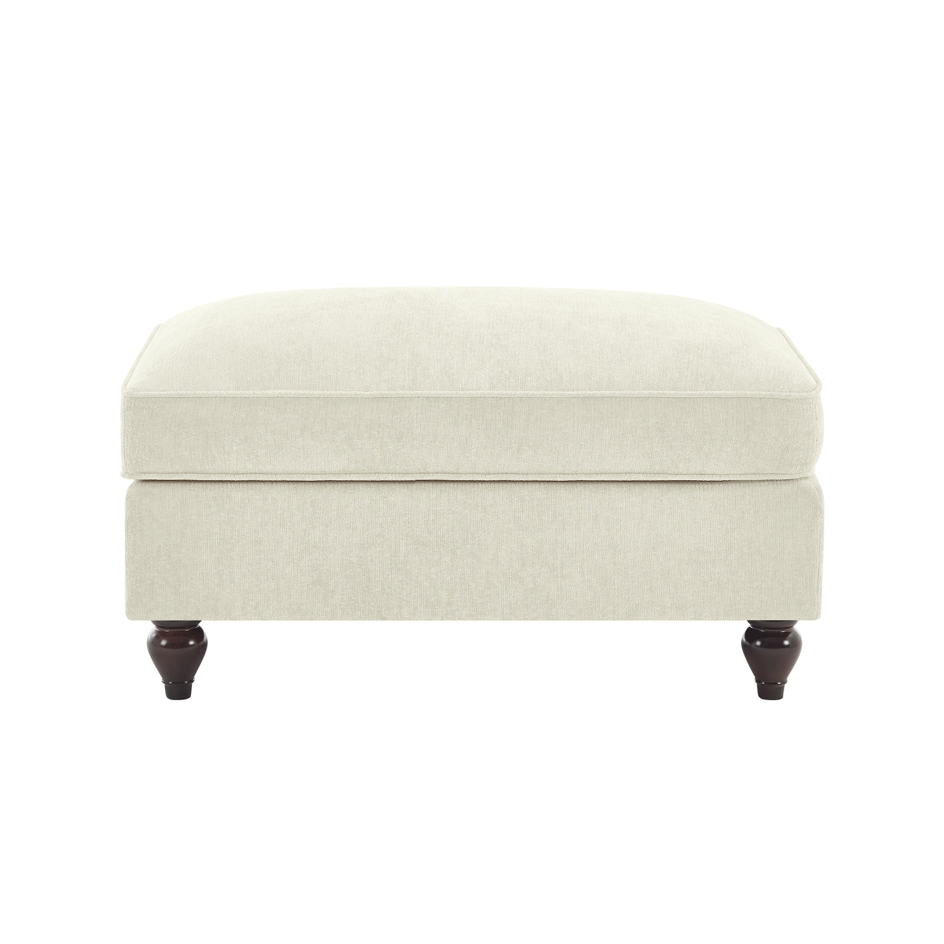 Ottoman Chenille -Beige+White