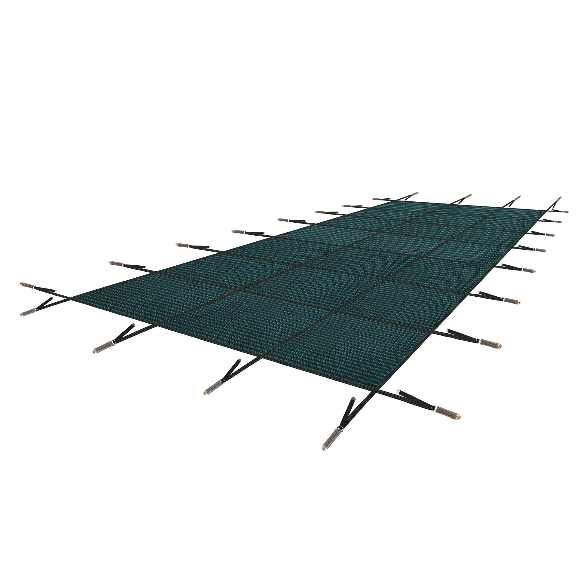 Swimming Pool Safety Cover, Fits 18x36ft Rectangular underground and Inground Swimming Pools, Triple Stitched High Strength Mesh PP Abrasion Resistant  Installation Hardware Included,Green Mesh