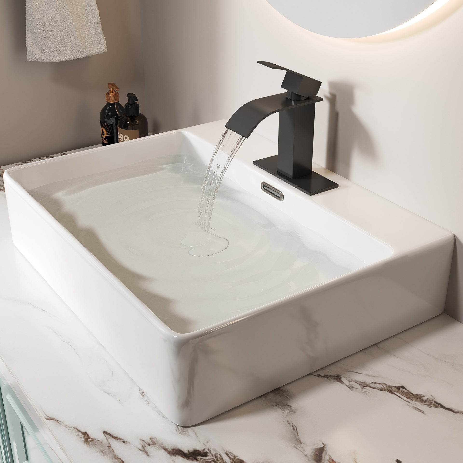 Bothwa Home 6" CUPC Certified Harlow Single Handle Bathroom Sink Faucet (Matt Black Finish)