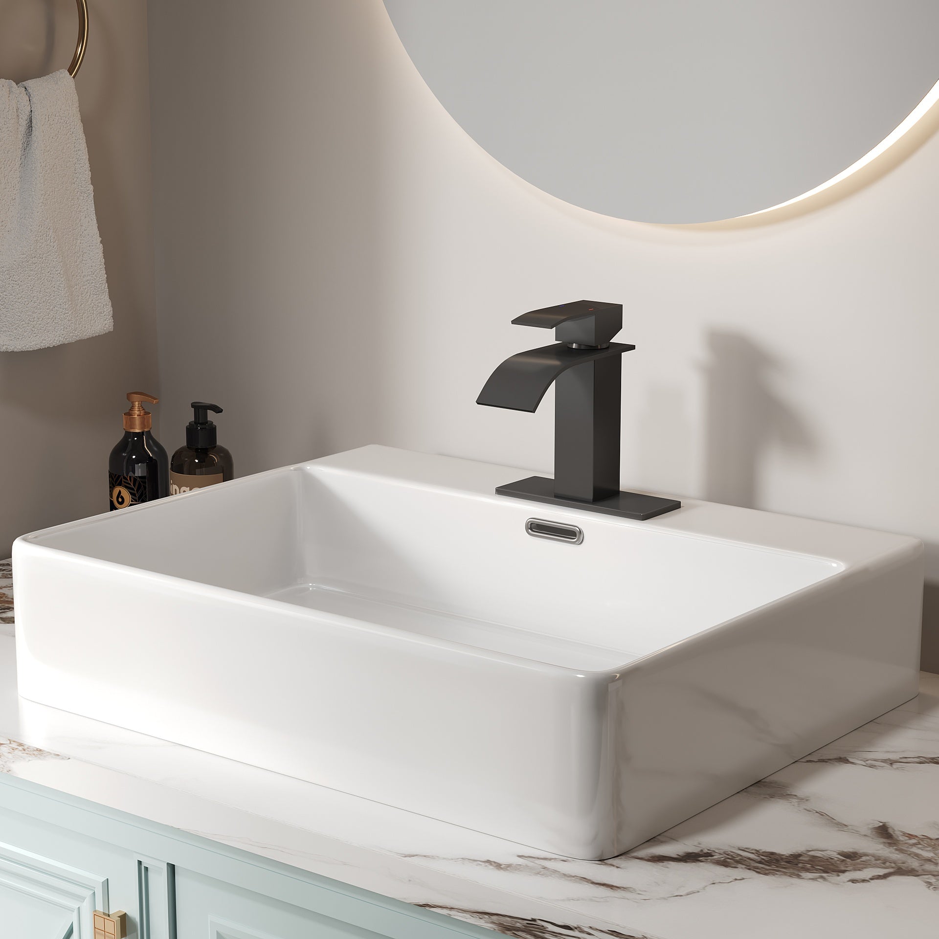 Bothwa Home 6" CUPC Certified Harlow Single Handle Bathroom Sink Faucet (Matt Black Finish)