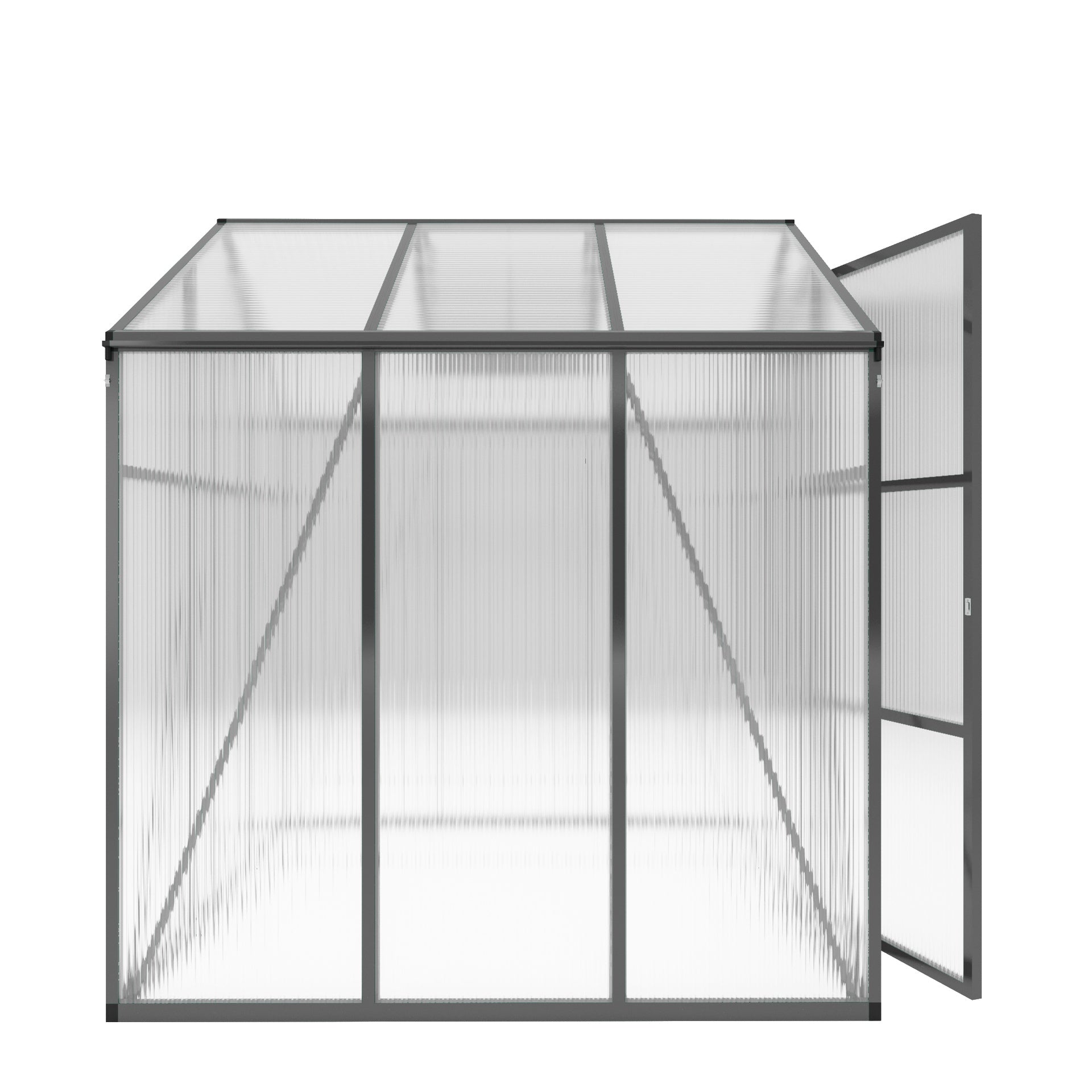 Newly marketed Gain height windproofaluminum greenhouse 6x6 FT Polycarbonate Greenhouse Raised Base and Anchor Aluminum Heavy Duty Walk-in Greenhouses for Outdoor Backyard in All Season