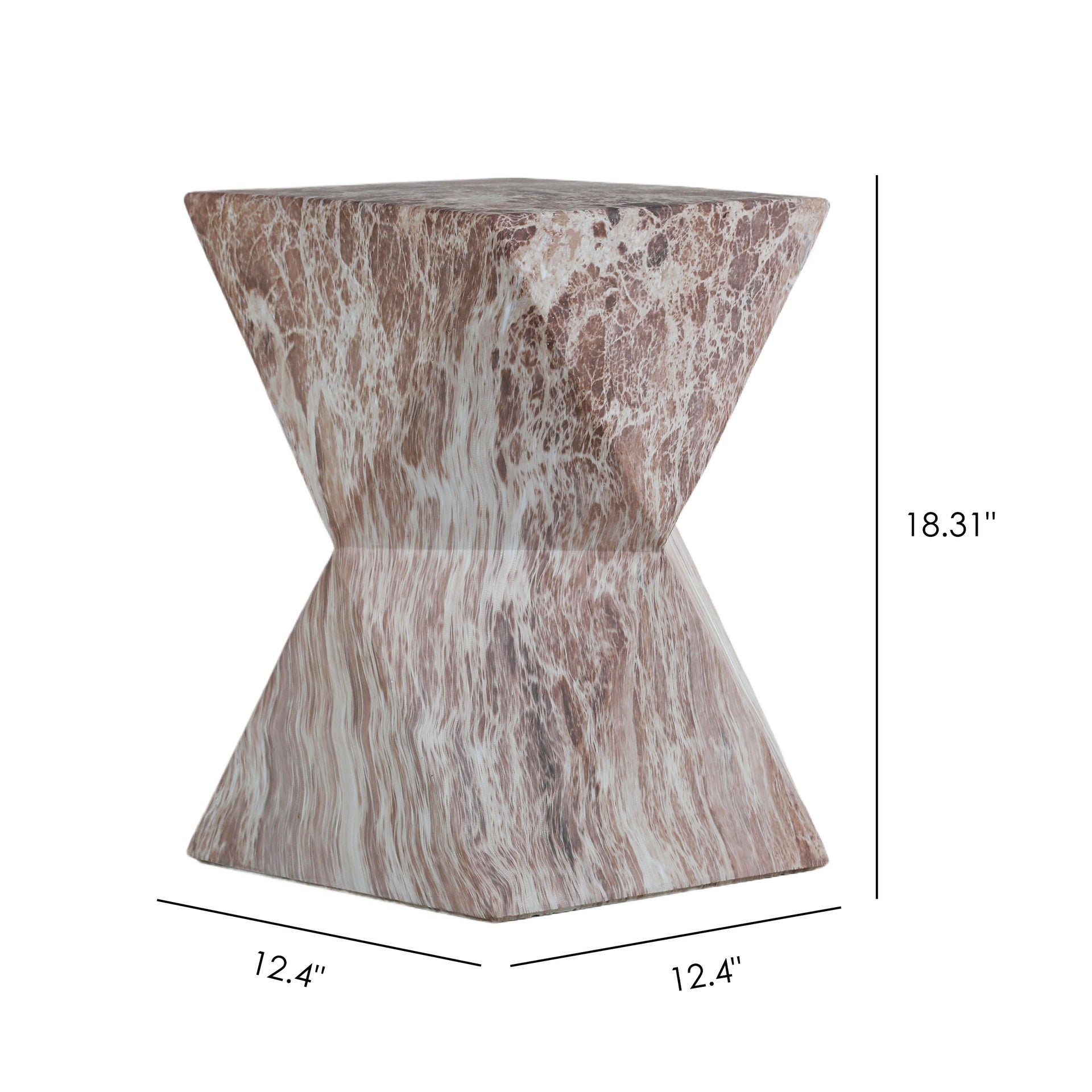 Cement Outdoor End Tables for Patio, GardenAccent Table Faux Terrazzo Accent Table, Modern Small Round Side Tablefor Outside, Tree Stump Garden Stool DrumTable indoor and Outdoor