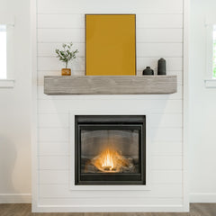 72" Rustic Wood Fireplace Mantel,Wall-Mounted & Floating Shelf for Home Decor