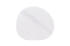 Contemporary Style 1pc Side Table Sintered Stone Top Gold Legs Soft Corner Edges White And Matte Gold Finish