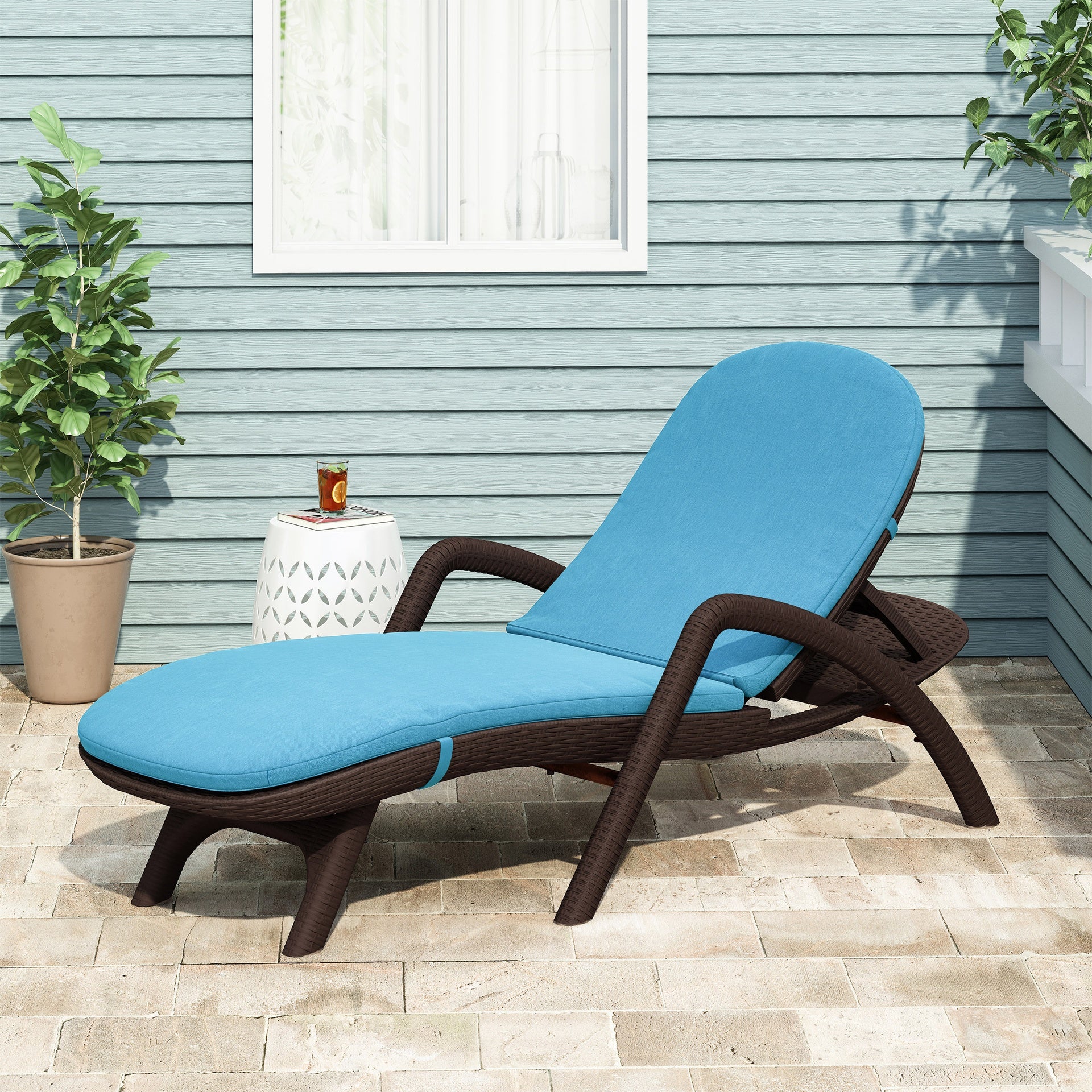 68020.00CUSH-BLU MP2 MIKAEL CHAISE LOUNGE CUSHION