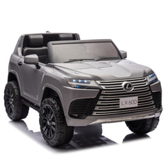 Licensed LEXUS LX600 24V Two-seater Kids Ride On Car W/Parents Control,Seat width 20 inches,2WD,Four-wheel suspension,Bluetooth,MP3,Music,Adjustable volume,Power display,Speeds 1.86-3.11MPH For Kids.