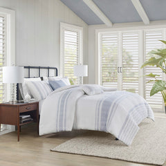 5 Piece Cotton Jaquard Duvet Set-Full/Queen