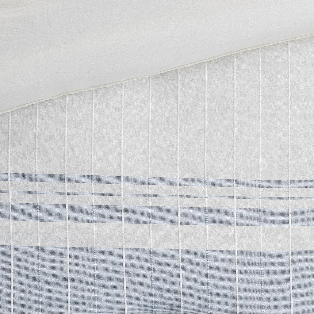 5 Piece Cotton Jaquard Duvet Set-Full/Queen