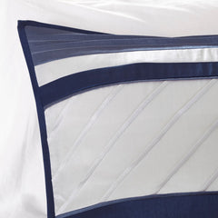 7 Piece Comforter Set Navy Cal King