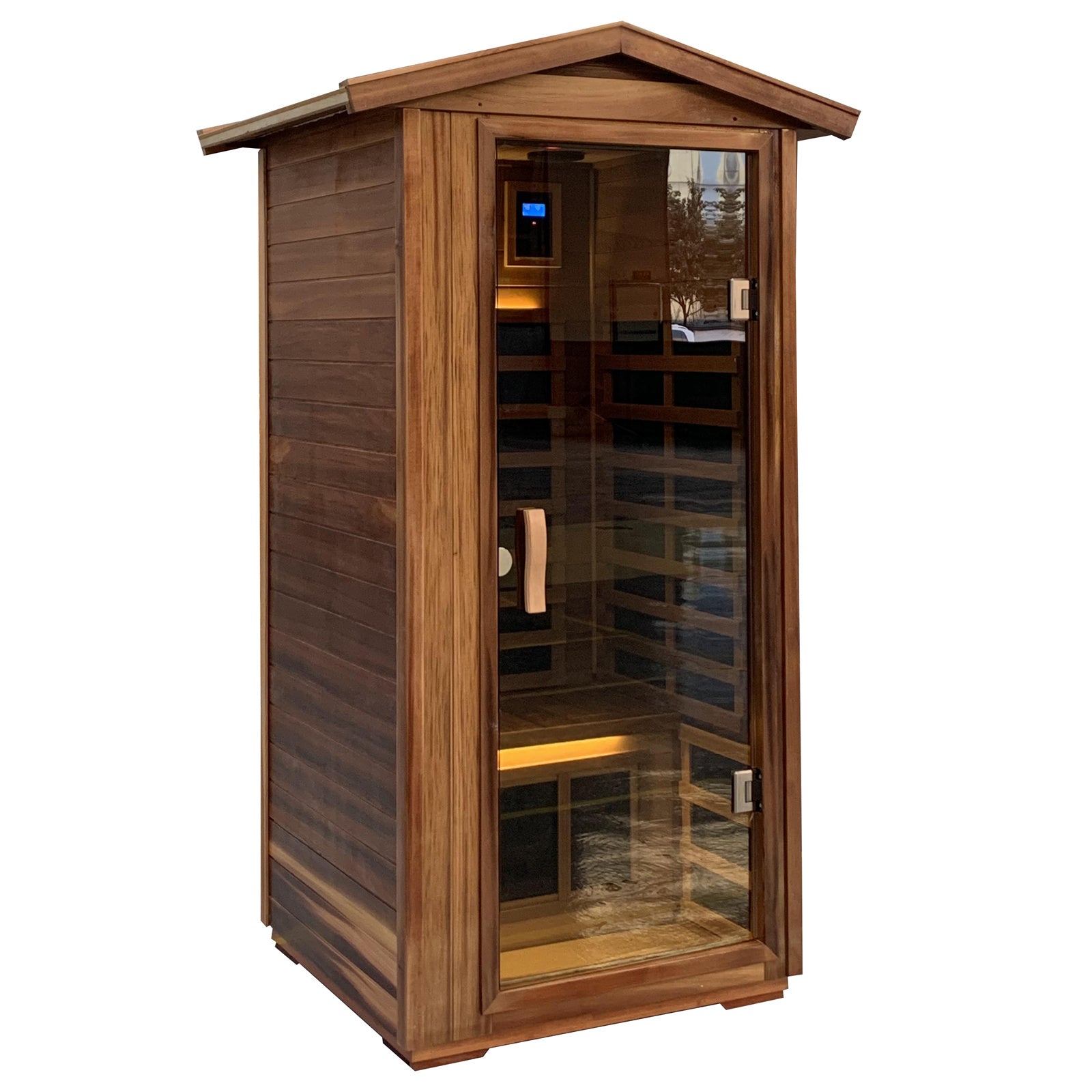 Red Cedar Single Outdoor Sauna Outdoor Indoor Wooden Sauna Room