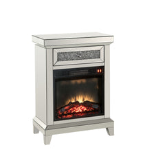 Noralie Mirrored & Faux Diamonds Fireplace(Assembled)