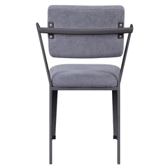 Grey and Gunmetal Open Back Dinning Chairs (Set of 2)