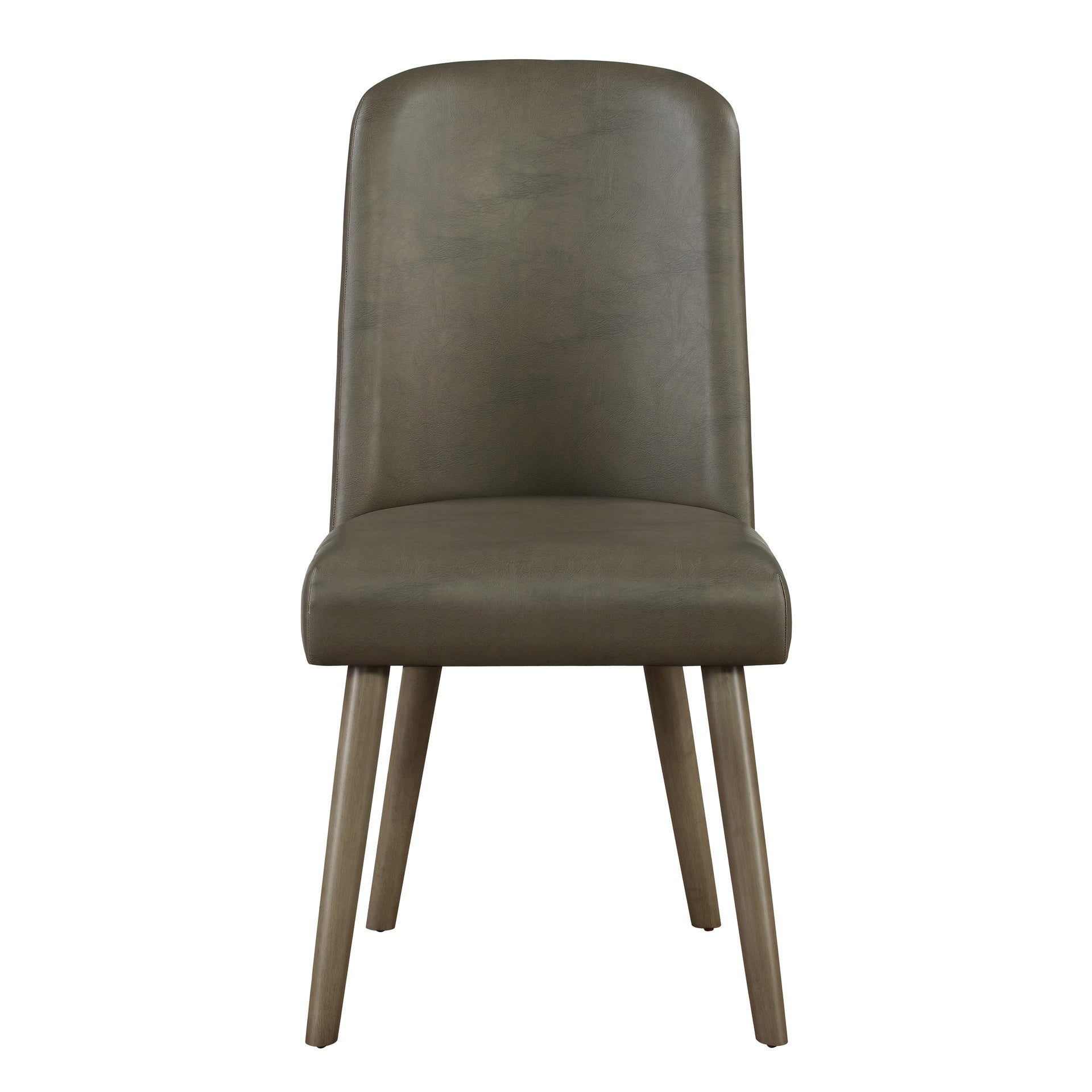 Grey and Grey Oak Upholstered Back Side Chairs (Set of 2)