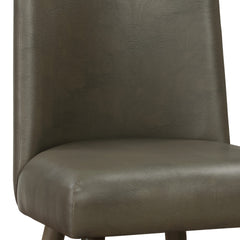Grey and Grey Oak Upholstered Back Side Chairs (Set of 2)