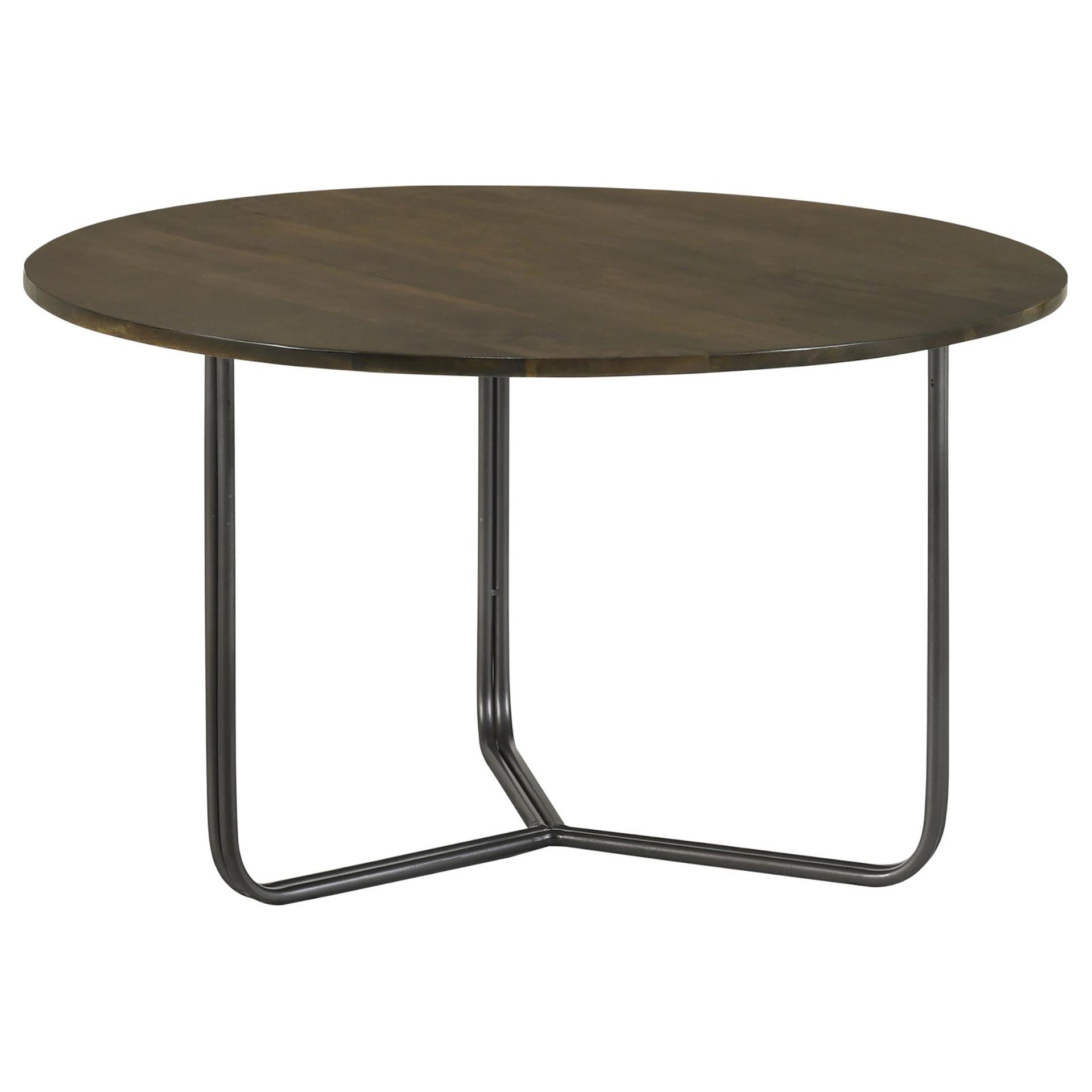 Natural and Gunmetal Top Accent Table