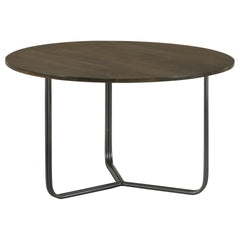 Natural and Gunmetal Top Accent Table