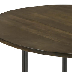 Natural and Gunmetal Top Accent Table