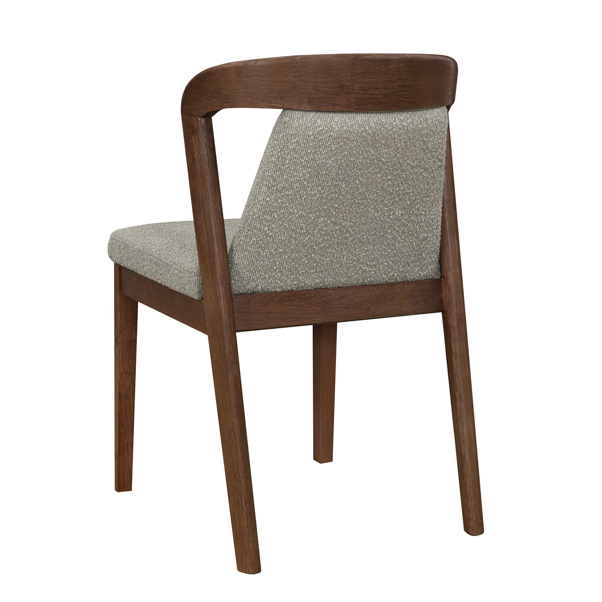 Upholstered Backrest Armless Dining Chairs (Walnut+Light Brown)