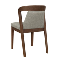 Upholstered Backrest Armless Dining Chairs (Walnut+Light Brown)