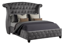 SOPHIA Crystal Tufted Full Bed Made With Wood In Color Gray(NJ INVENTORY)