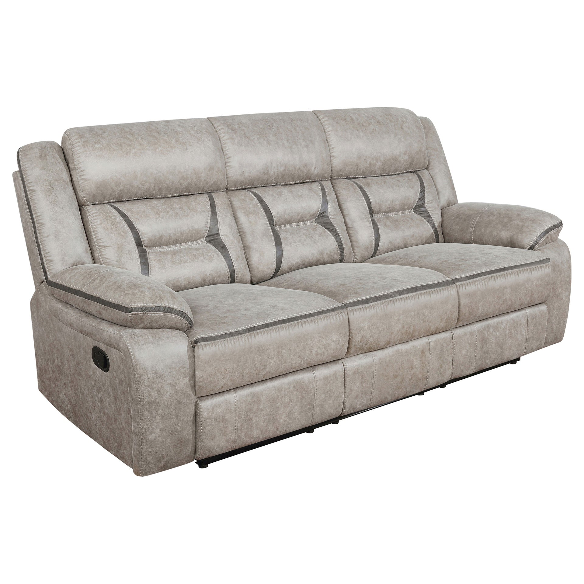 Brazelton Taupe 2-piece Pillow Top Arm Motion Living Room Set