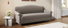 Modern Loveseat Sofa 77.5" 2-seater Couch Upholstered Loveseat with Rolled Arms for Living Room, Reading Corner and Small Spaces, Brown