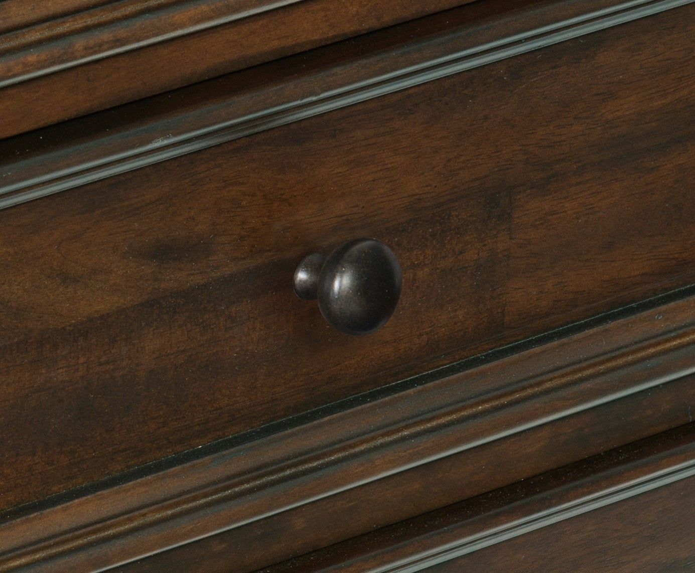 Classic Bedroom Brown Finish 1pc Chest of Drawers Mango Veneer Wood Transitional Furniture
