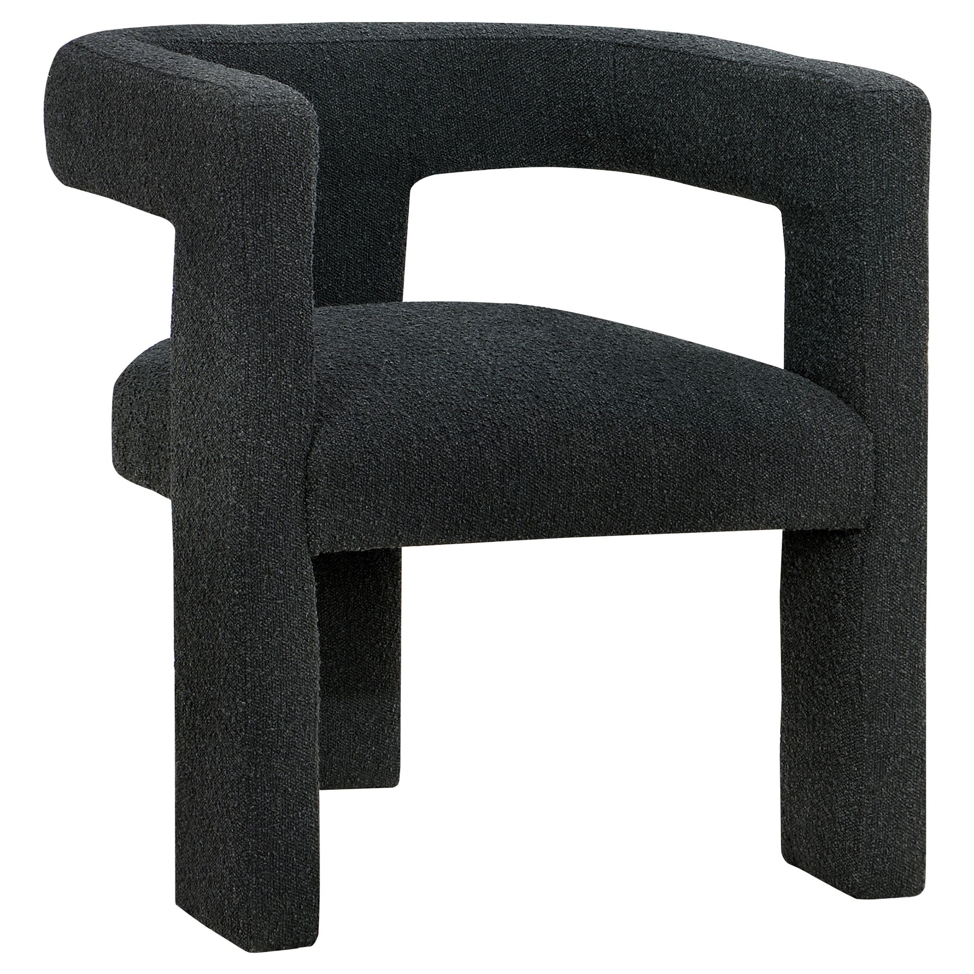 McKinley Black Boucle Upholstered Accent Side Chair