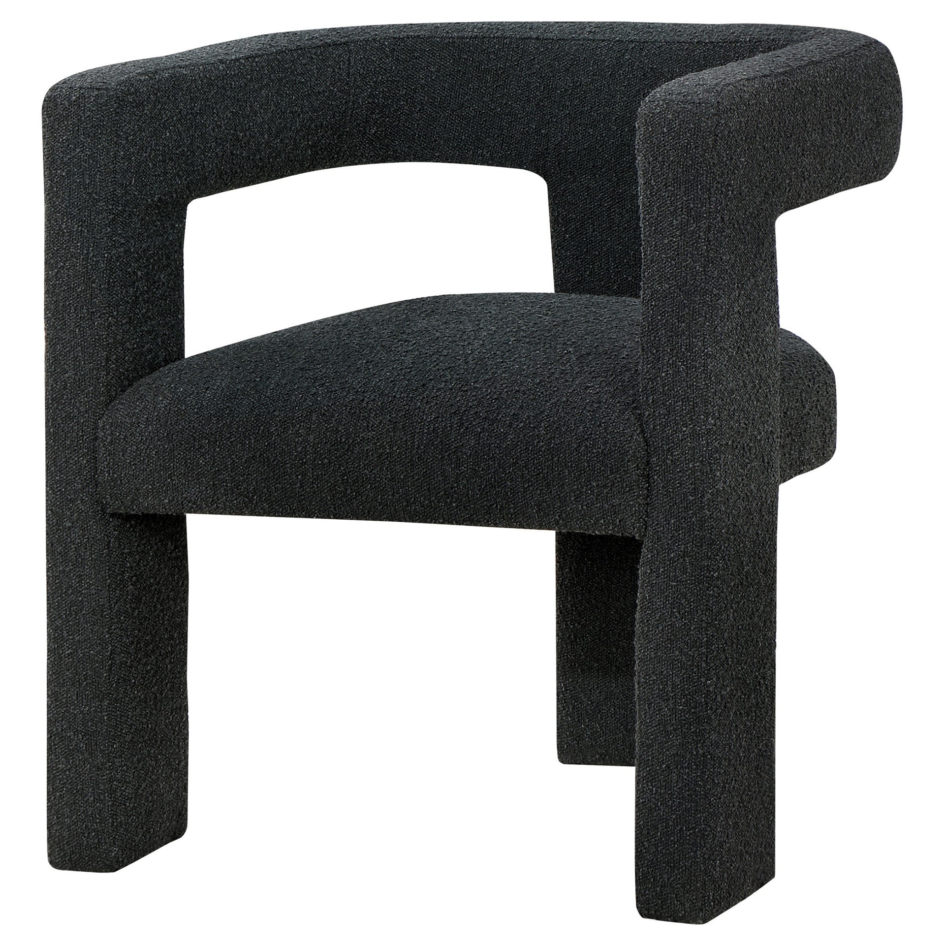 McKinley Black Boucle Upholstered Accent Side Chair