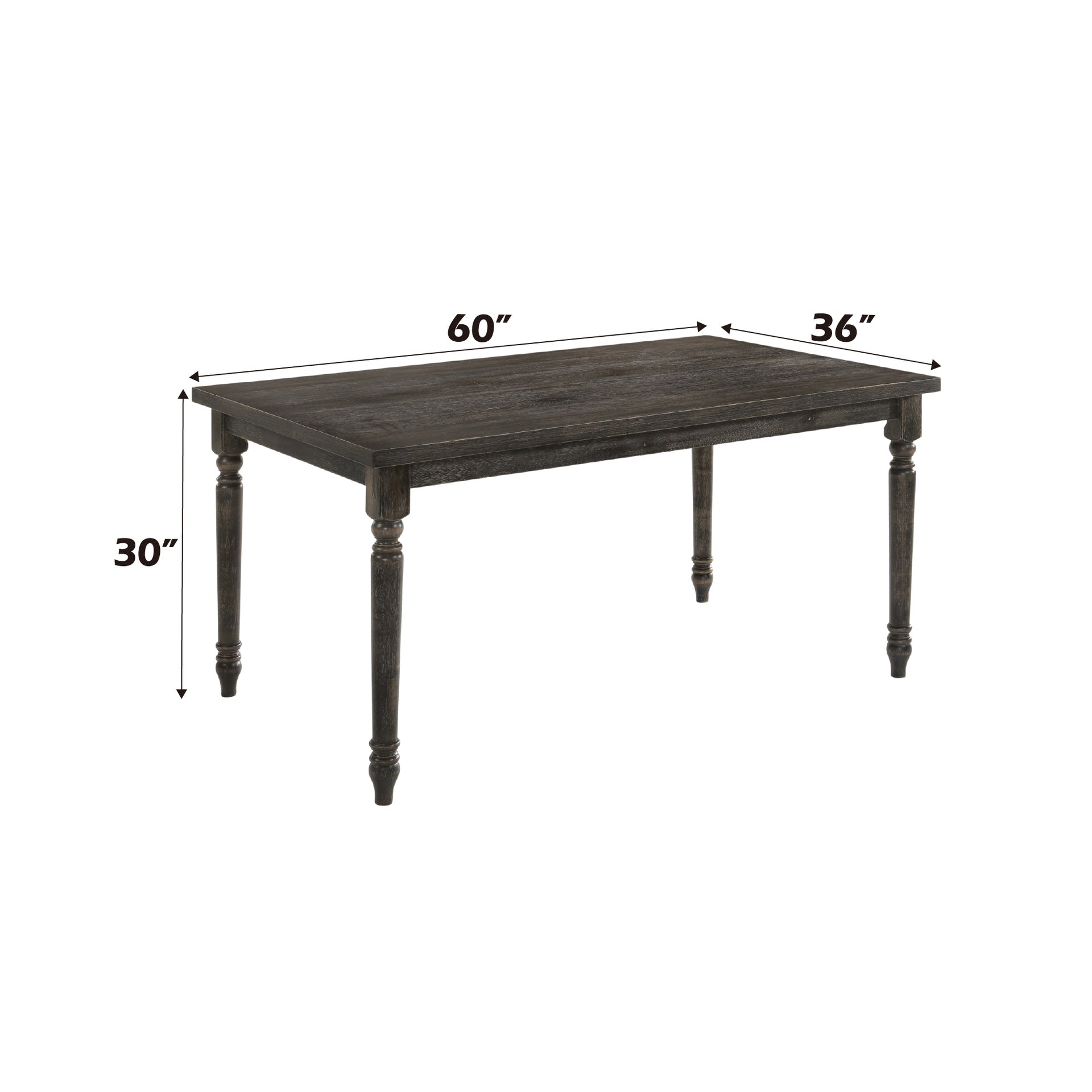 Claudia II Weathered Gray Finish Dining Table