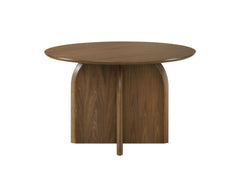 Delmon Dark Walnut Round Dining Table