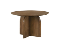Delmon Dark Walnut Round Dining Table