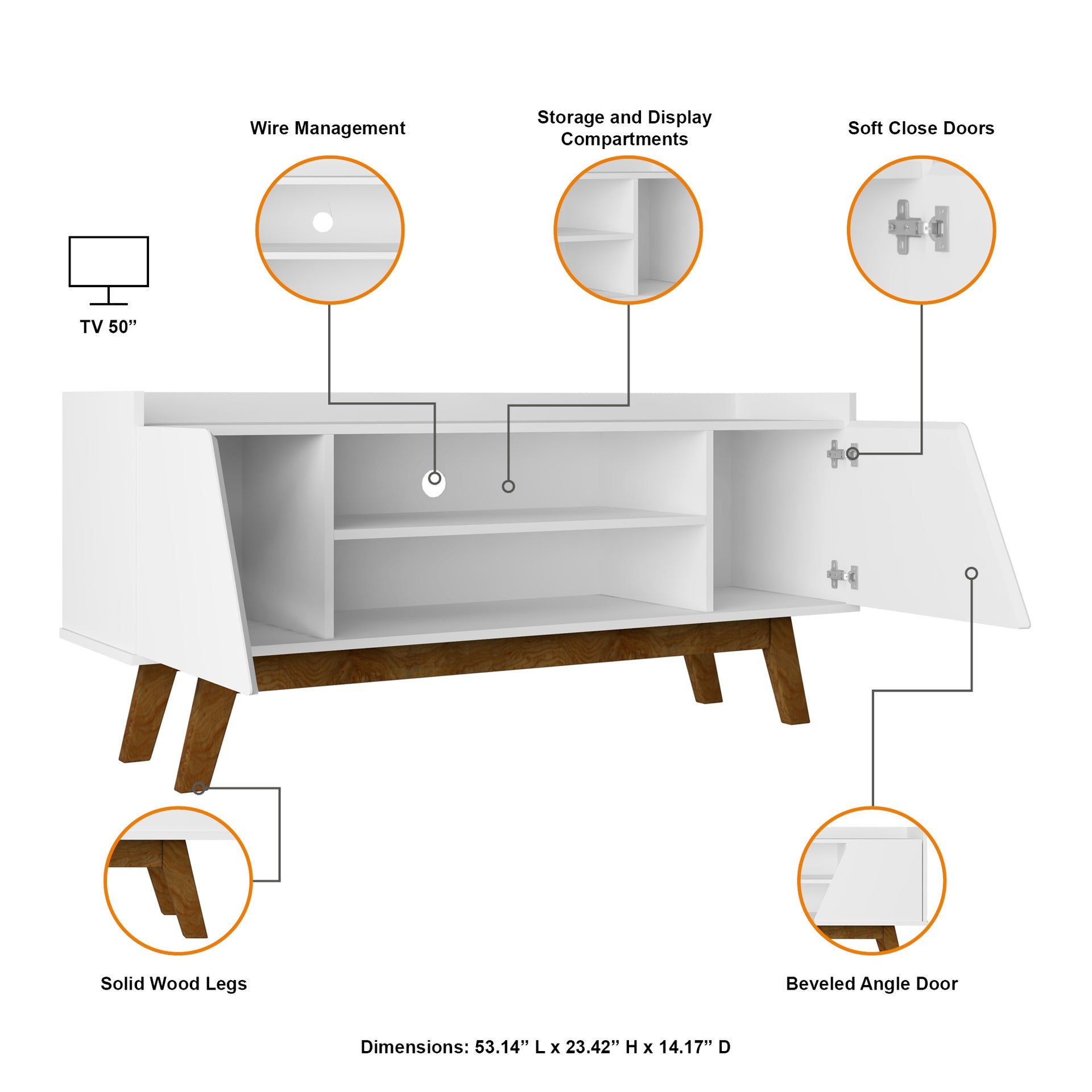 TV Stand in White
