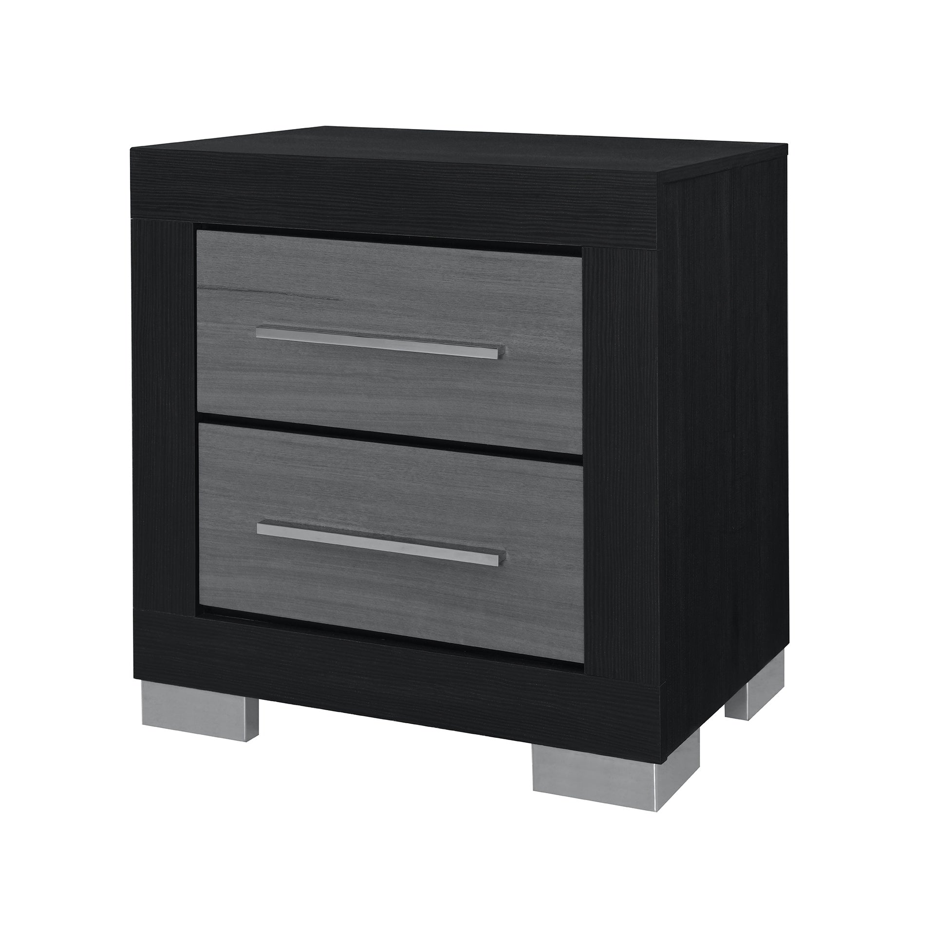 ELSA BLACK AND GREY NIGHTSTAND