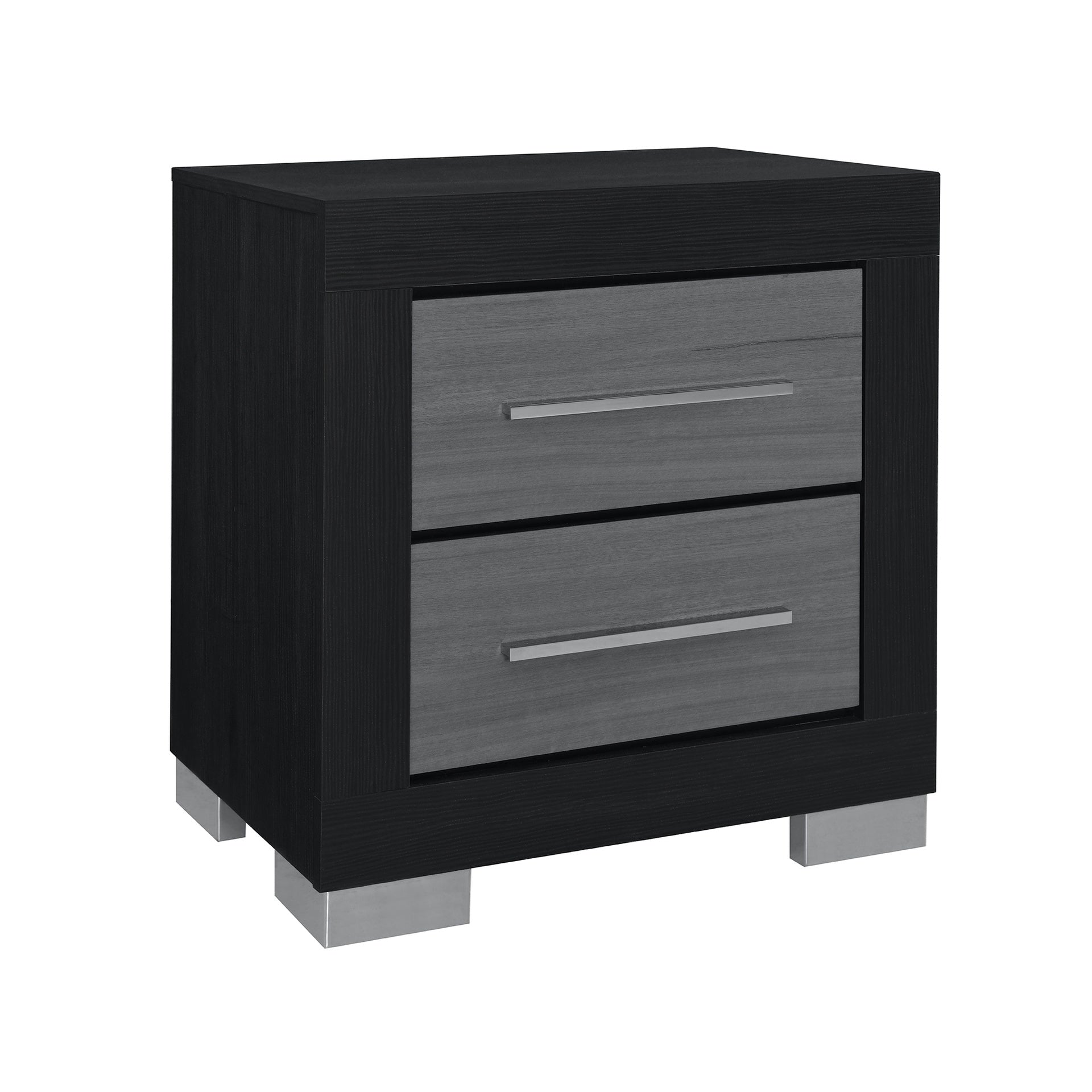 ELSA BLACK AND GREY NIGHTSTAND