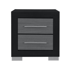 ELSA BLACK AND GREY NIGHTSTAND