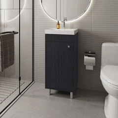 FM FURNITURE Oracle Bathroom Vanity, Single Door, Two Storage Shelves, Wengue Finish
