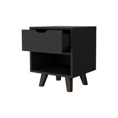 Wenge 1-Open Storage Shelf Nightstand
