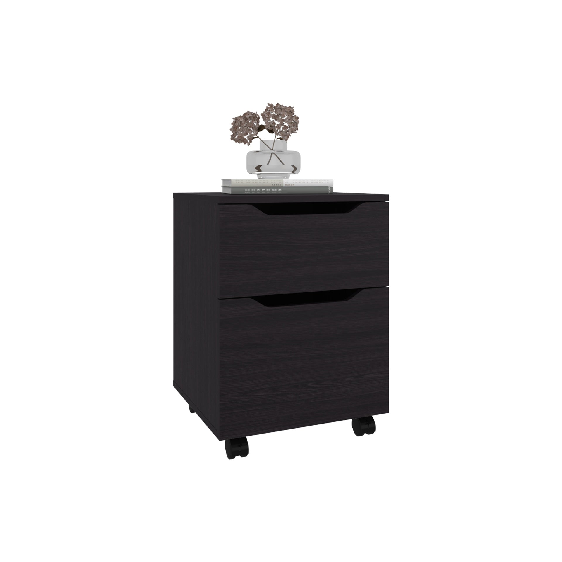 Nightstand, 1 Drawer, 4 Legs, Black