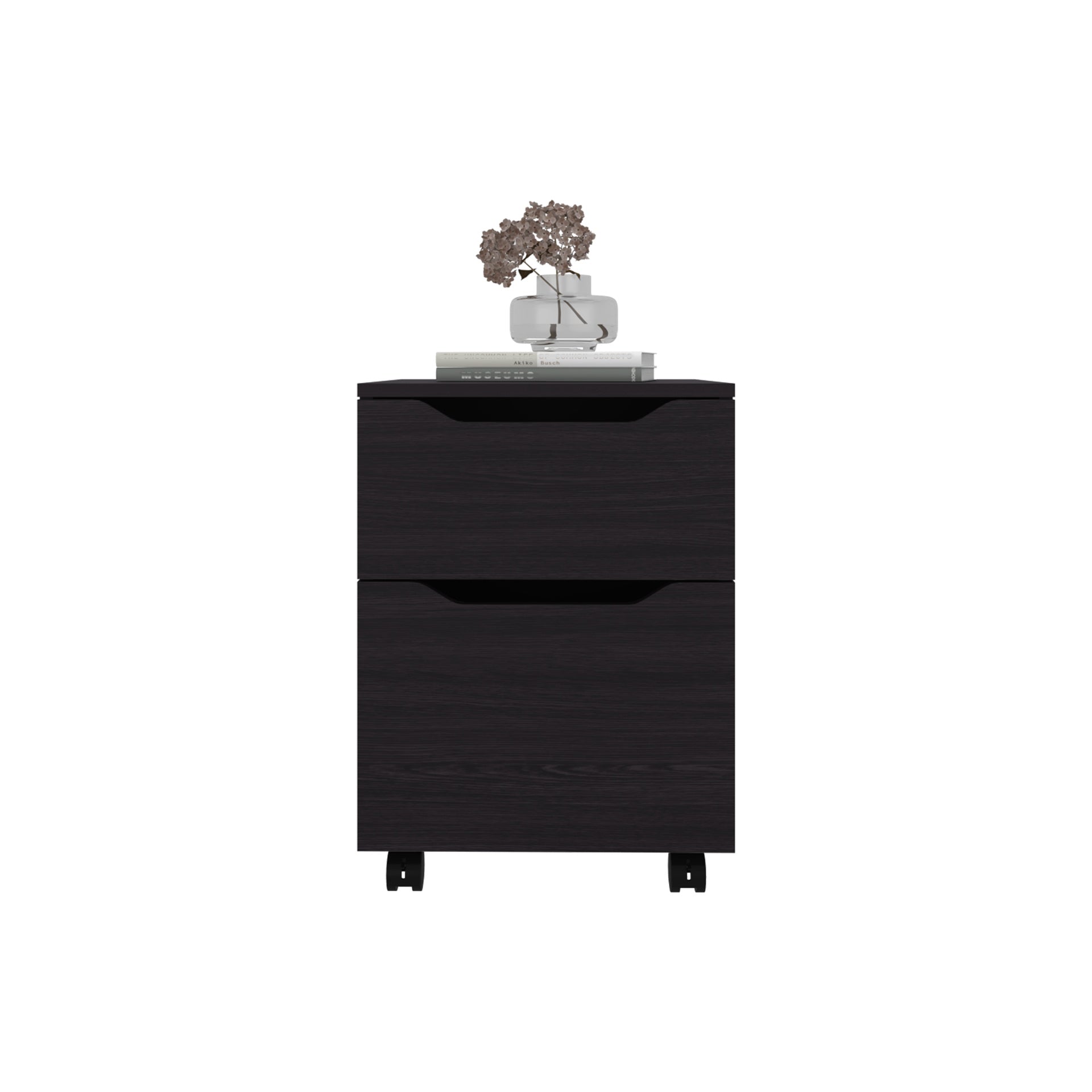 Nightstand, 1 Drawer, 4 Legs, Black