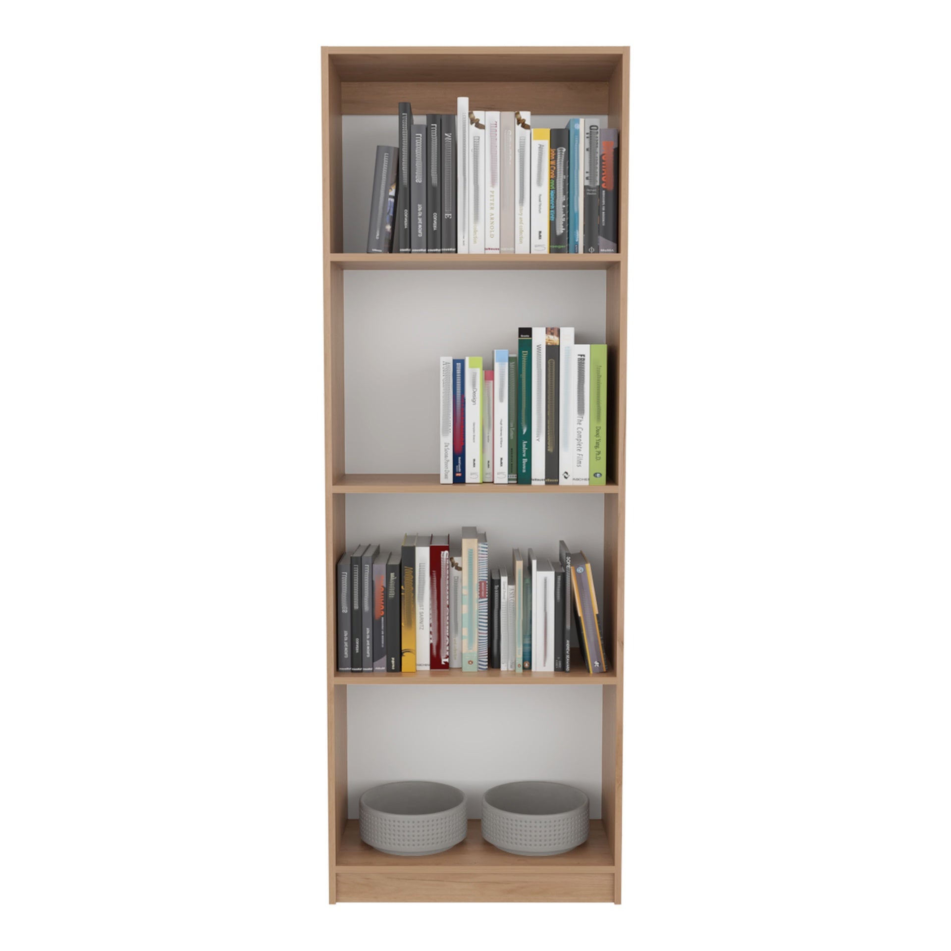 Bookcase with Spacious Tier-Shelving Design